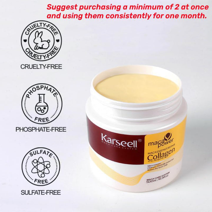 Karseell Nourishing Collagen Hair Treatment Mask for Dry & Damaged Hair - 500ml - ShopNookk